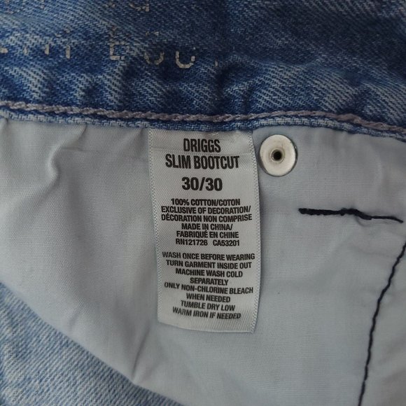 Aeropostale Driggs Slim Boot Cut Jeans Mens 30 x 30 Distressed Destroyed Denim - Picture 8 of 8